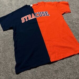 Syracuse University MV Sport sz large vintage looking tshirt orange blue split